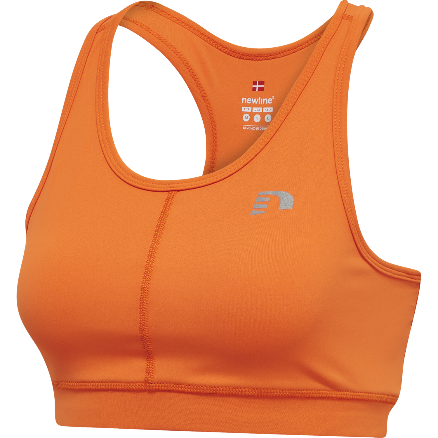 WOMEN CORE ATHLETIC TOP, ORANGE TIGER, packshot