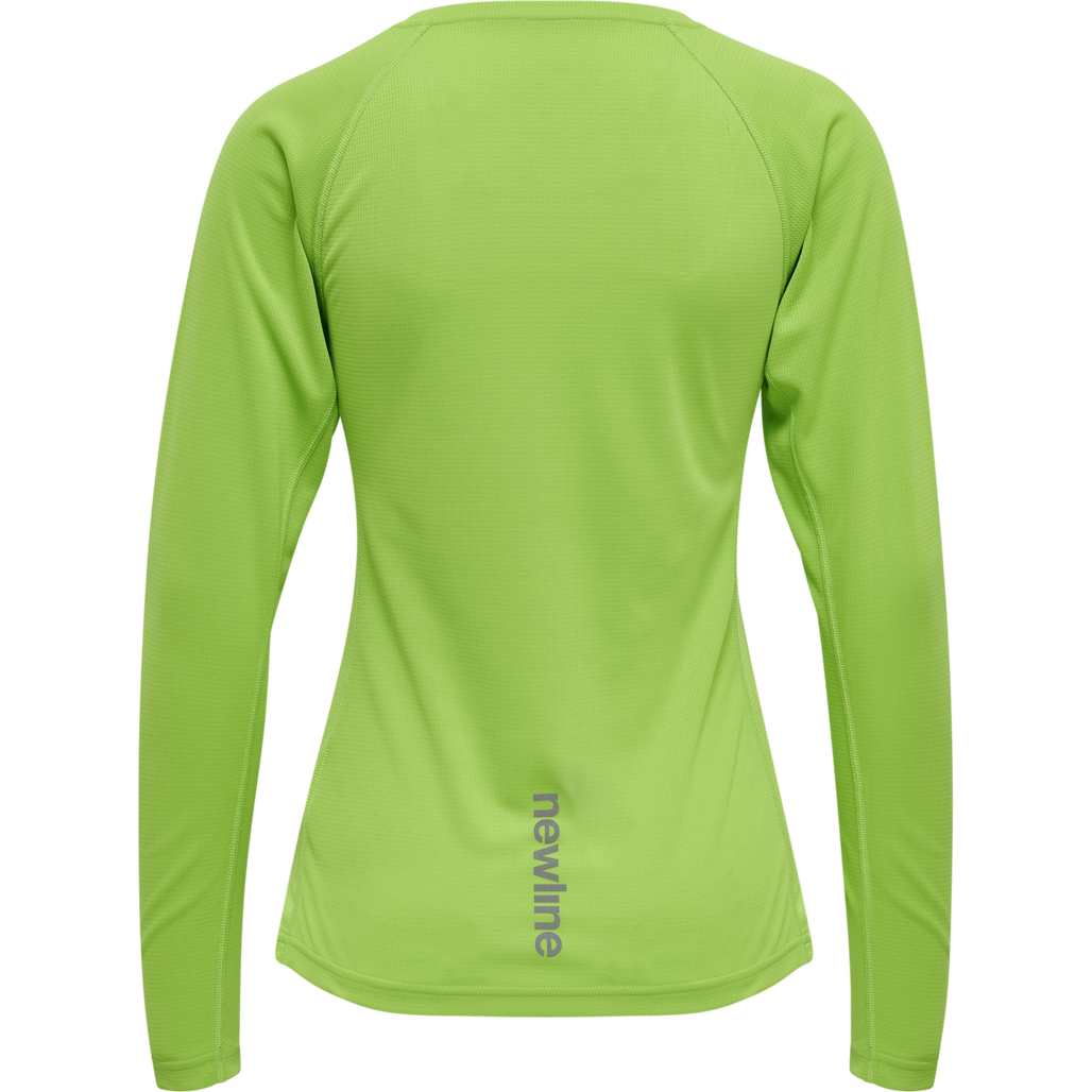 WOMEN CORE RUNNING T-SHIRT L/S, GREEN FLASH, packshot