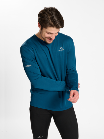 nwlMEMPHIS T-SHIRT L/S MEN, MAJOLICA BLUE, model