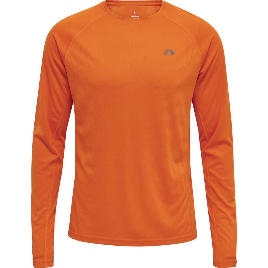 MEN CORE RUNNING T-SHIRT L/S, ORANGE TIGER, packshot