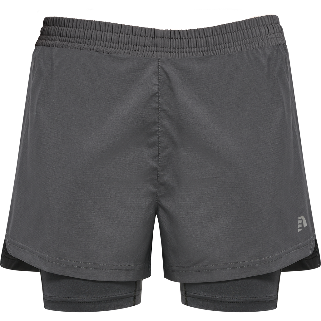 WOMEN 2-IN-1 RUNNING SHORTS, FORGED IRON, packshot