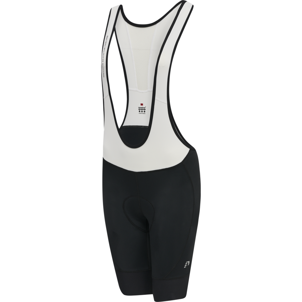 WOMENS CORE BIKE PANEL BIB SHORTS, BLACK/WHITE, packshot