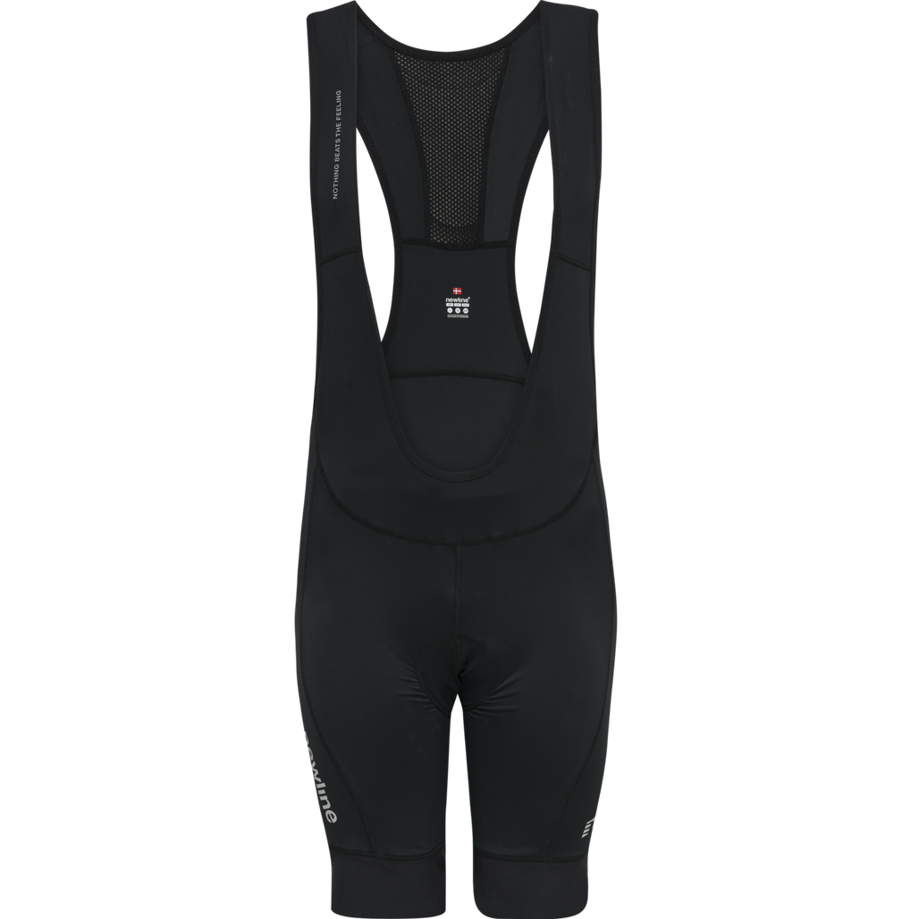 MENS CORE BIKE PANEL BIB SHORTS, BLACK, packshot