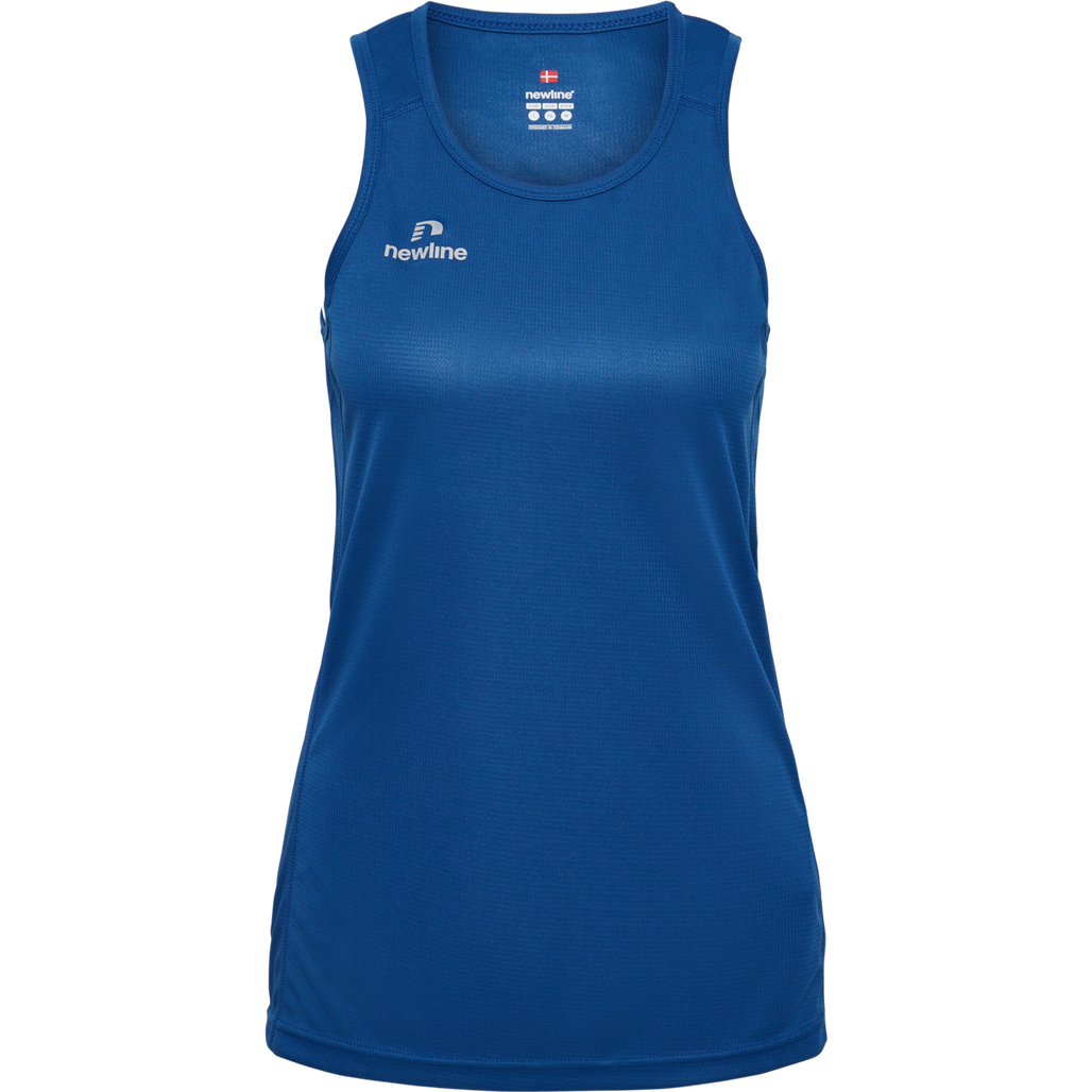 WOMEN'S ATHLETIC RUNNING SINGLET, TRUE BLUE, packshot