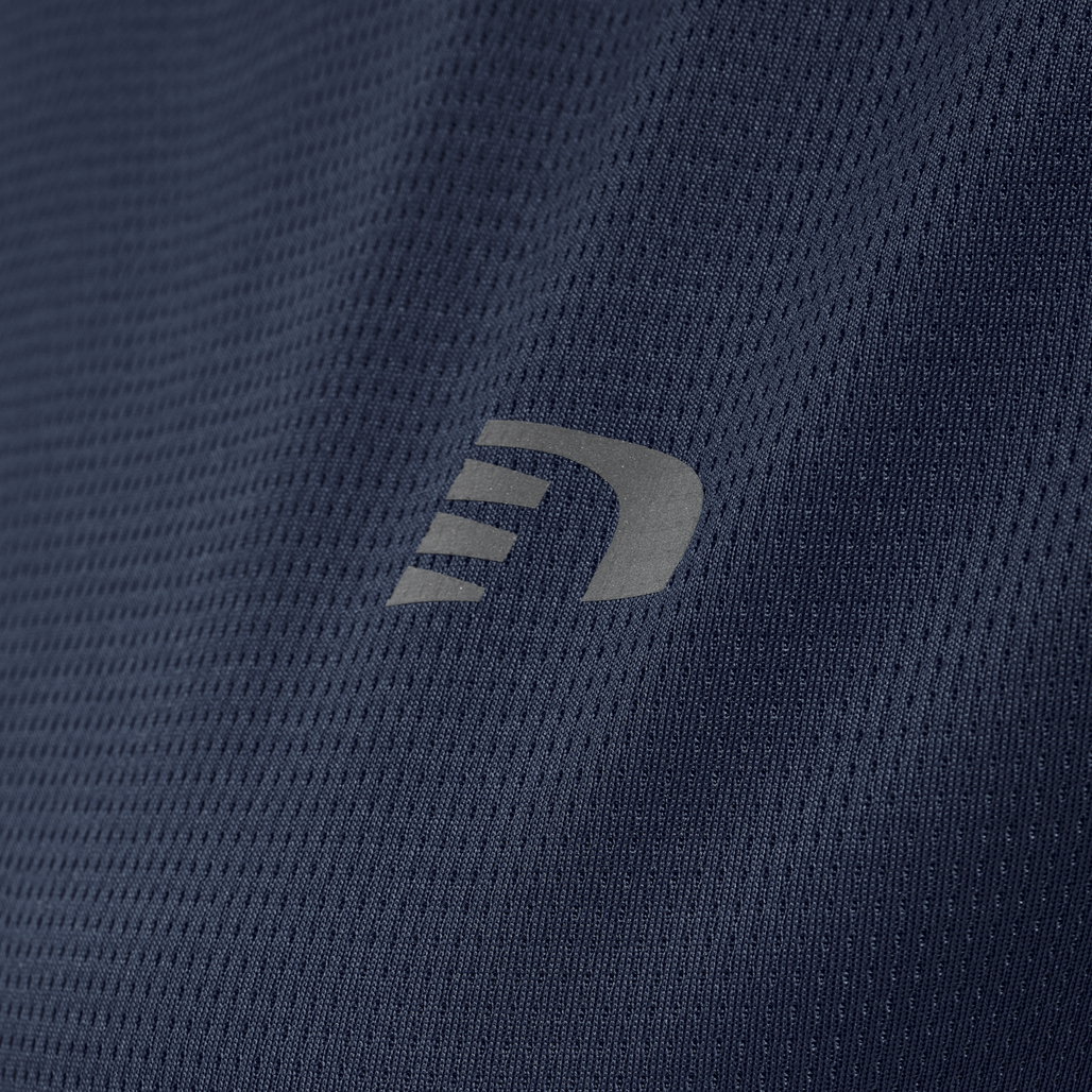 WOMEN CORE RUNNING T-SHIRT S/S, BLACK IRIS, packshot