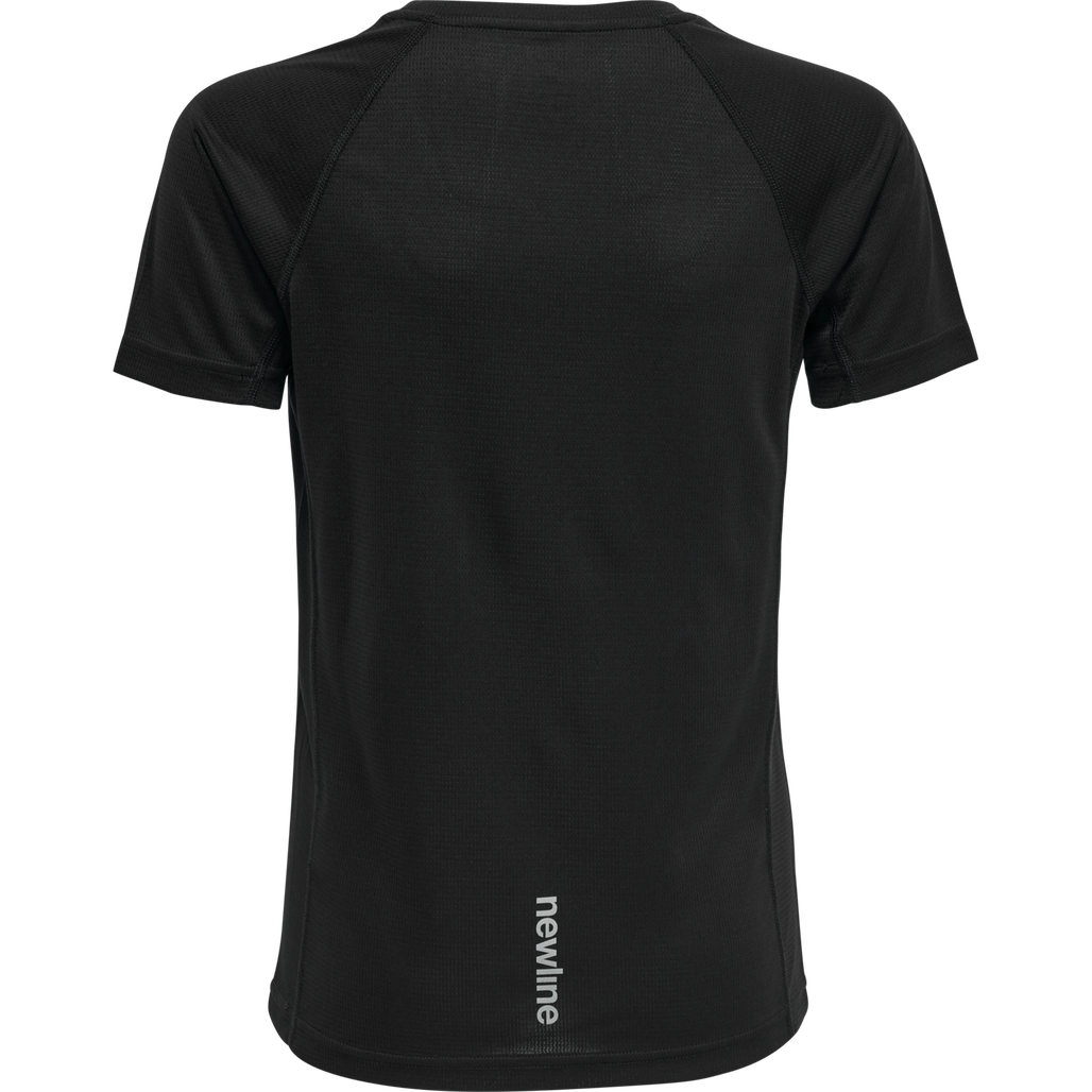 KIDS CORE RUNNING T-SHIRT S/S, BLACK, packshot