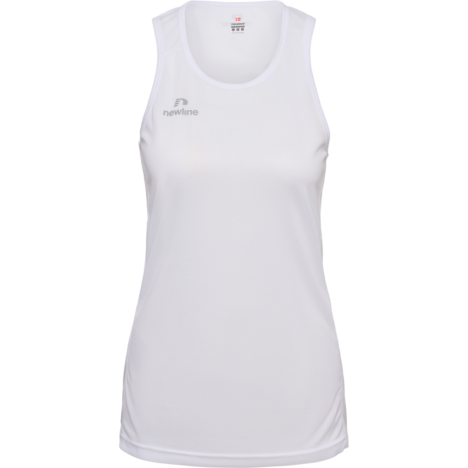 WOMEN'S ATHLETIC RUNNING SINGLET, WHITE, packshot