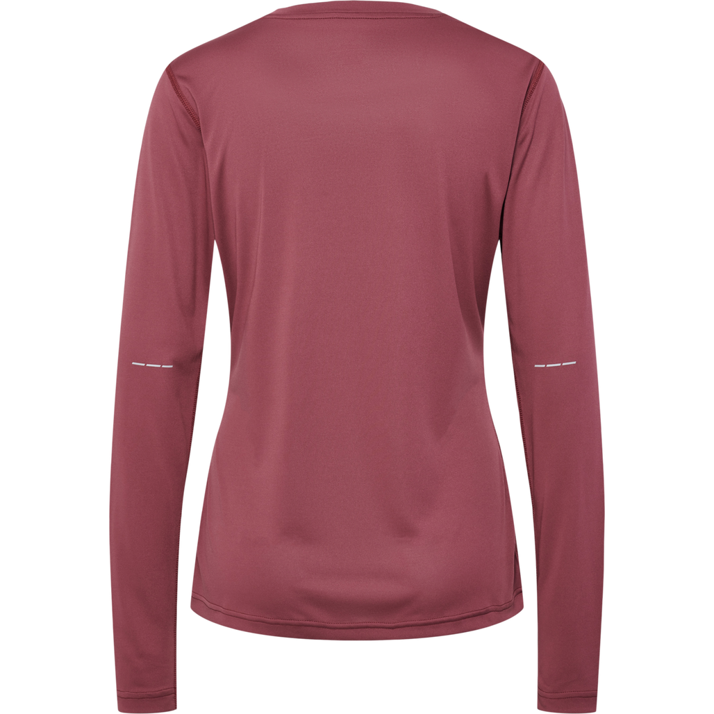nwlBEAT LS TEE WOMAN, MAROON, packshot