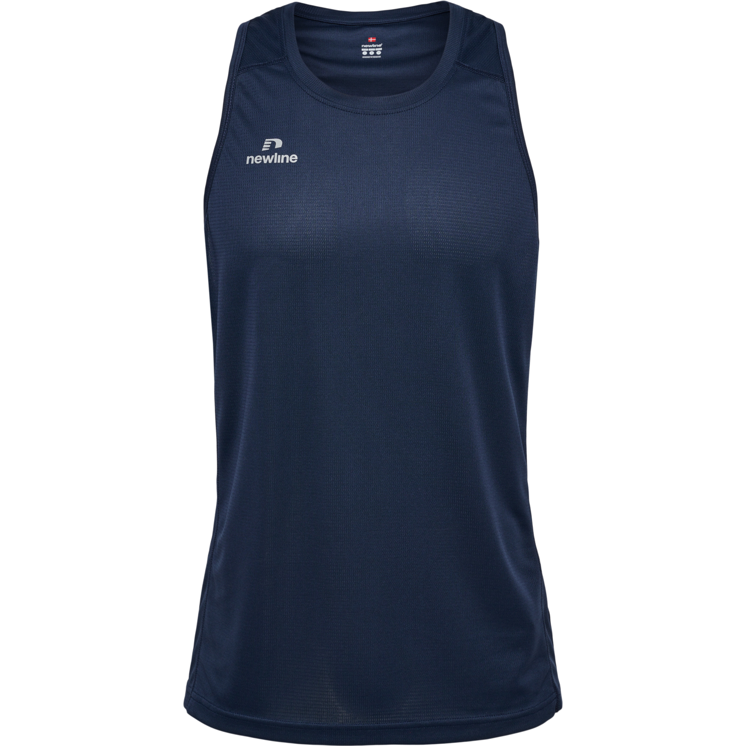 MEN'S ATHLETIC RUNNING SINGLET, BLACK IRIS, packshot