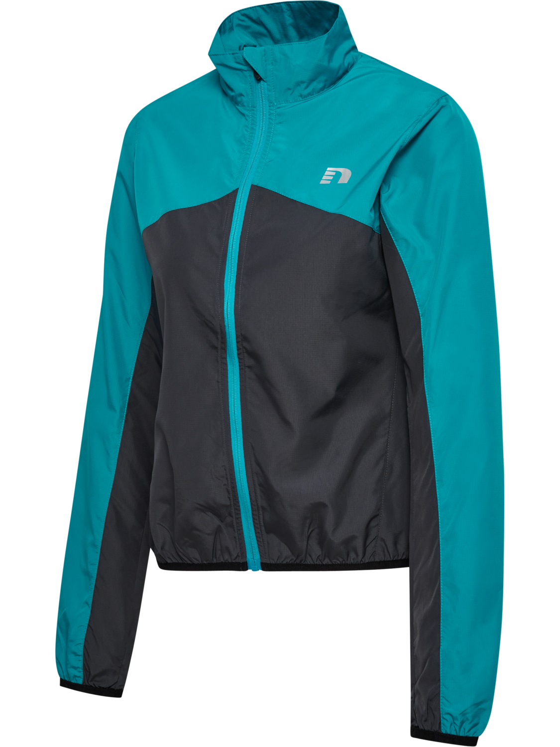 BIKE WOMAN WINDBREAKER JACKET, GREY/TURQUISE, packshot