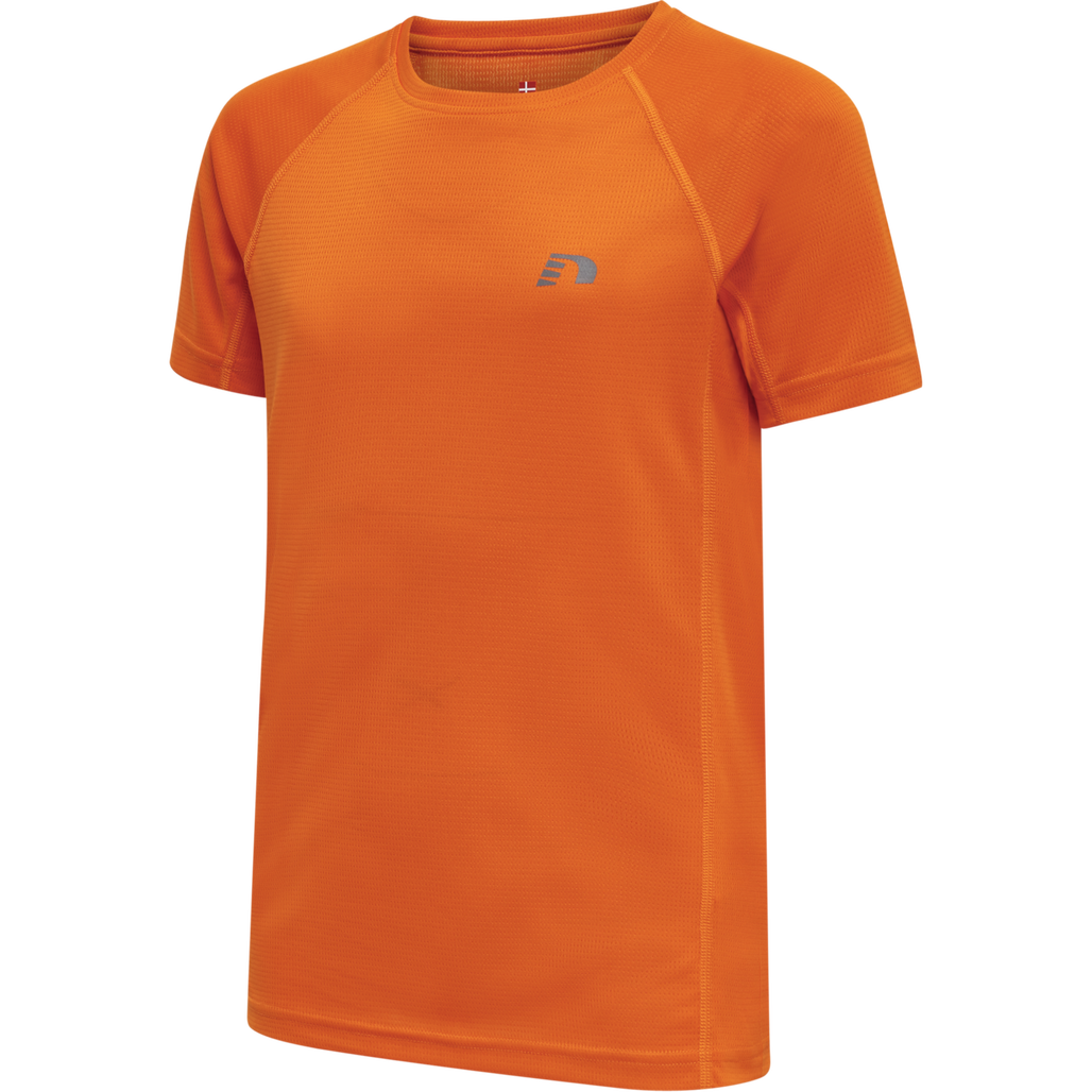KIDS CORE RUNNING T-SHIRT S/S, ORANGE TIGER, packshot
