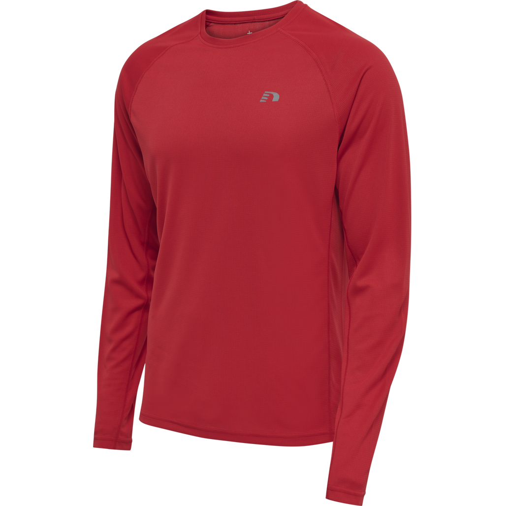 MEN CORE RUNNING T-SHIRT L/S, TANGO RED, packshot