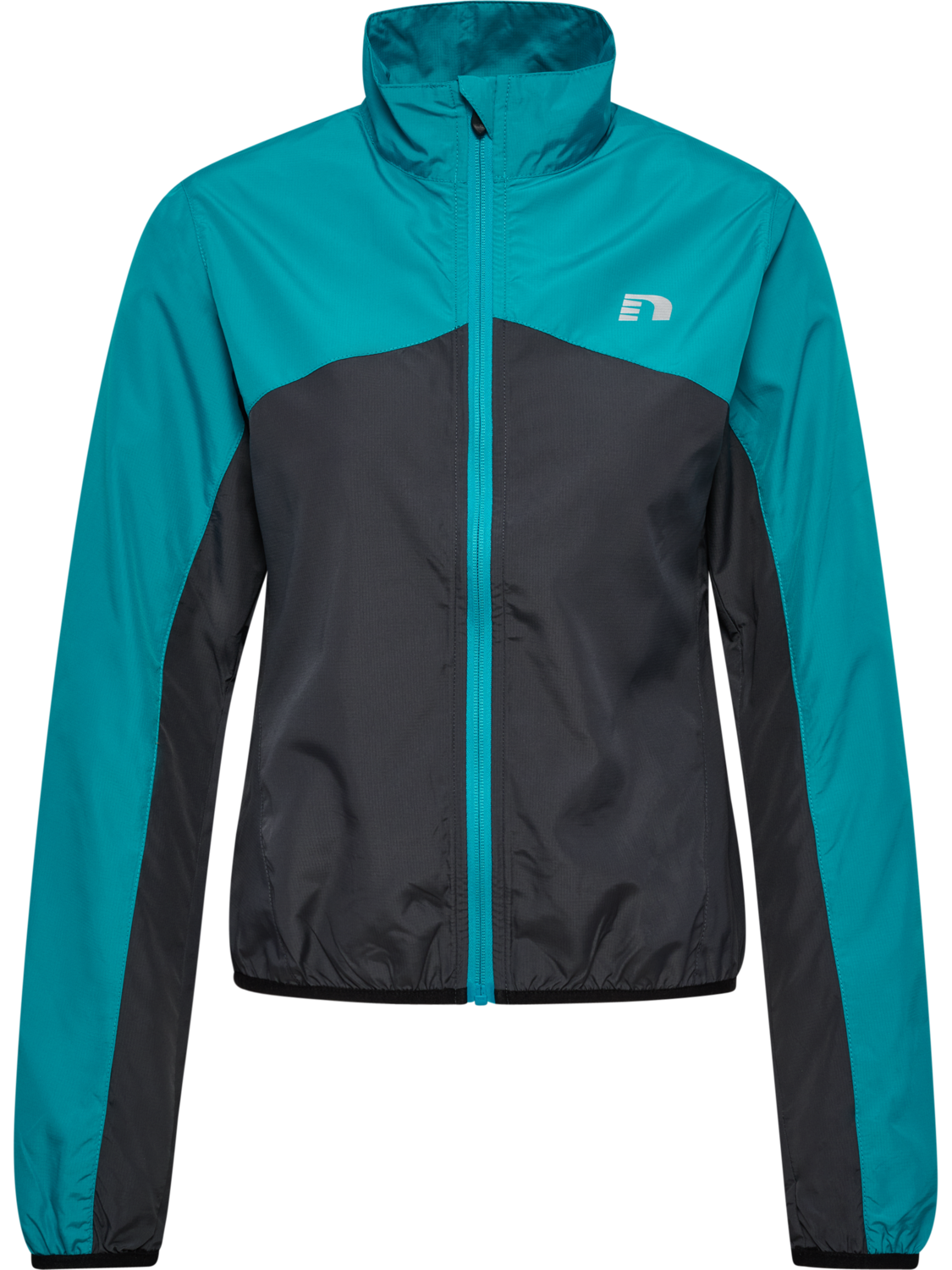 BIKE WOMAN WINDBREAKER JACKET, GREY/TURQUISE, packshot