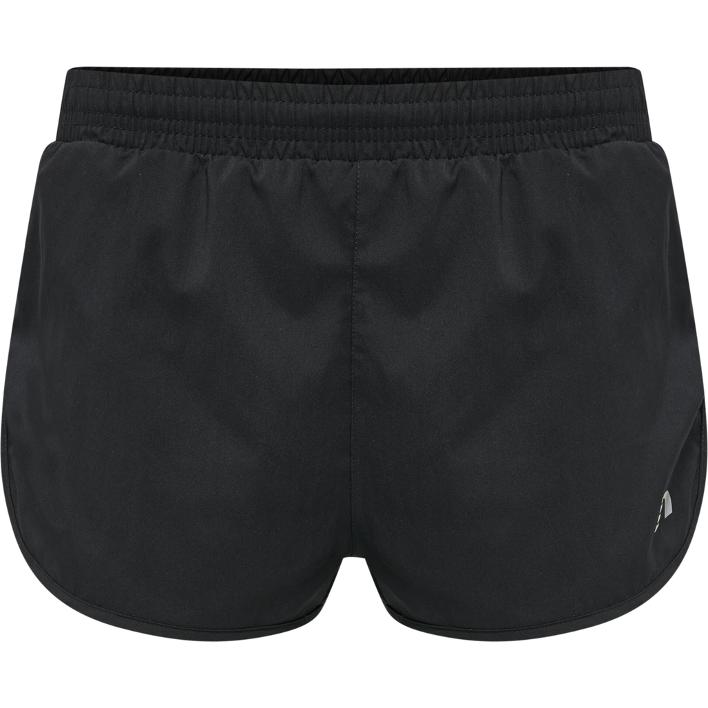 WOMEN CORE SPLIT SHORTS, BLACK, packshot