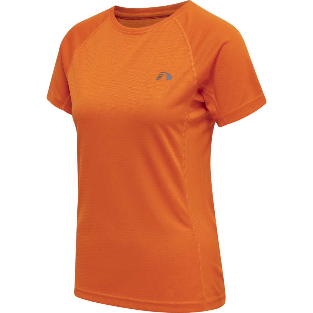 WOMEN CORE RUNNING T-SHIRT S/S, ORANGE TIGER, packshot