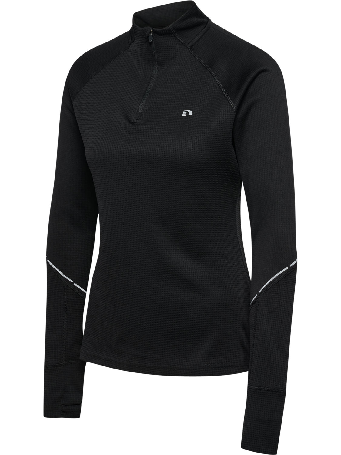 nwlPOWER HALF ZIP MIDLAYER W, BLACK, packshot