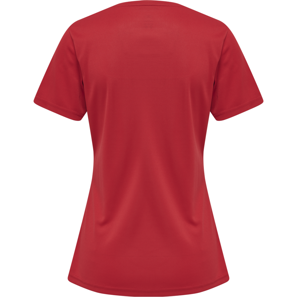 WOMEN CORE FUNCTIONAL T-SHIRT S/S, TANGO RED, packshot