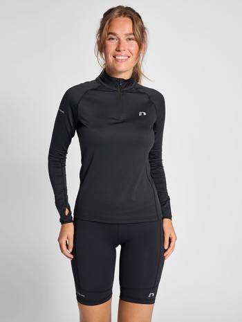 nwlLAKEWOOD 1/2 ZIP WOMEN, BLACK, model