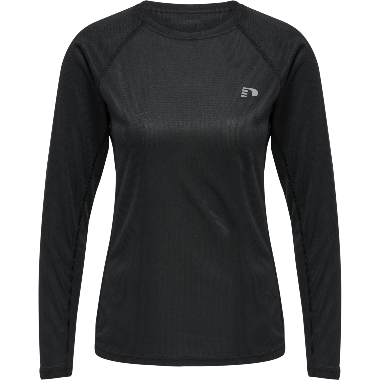 WOMEN CORE RUNNING T-SHIRT L/S, BLACK, packshot