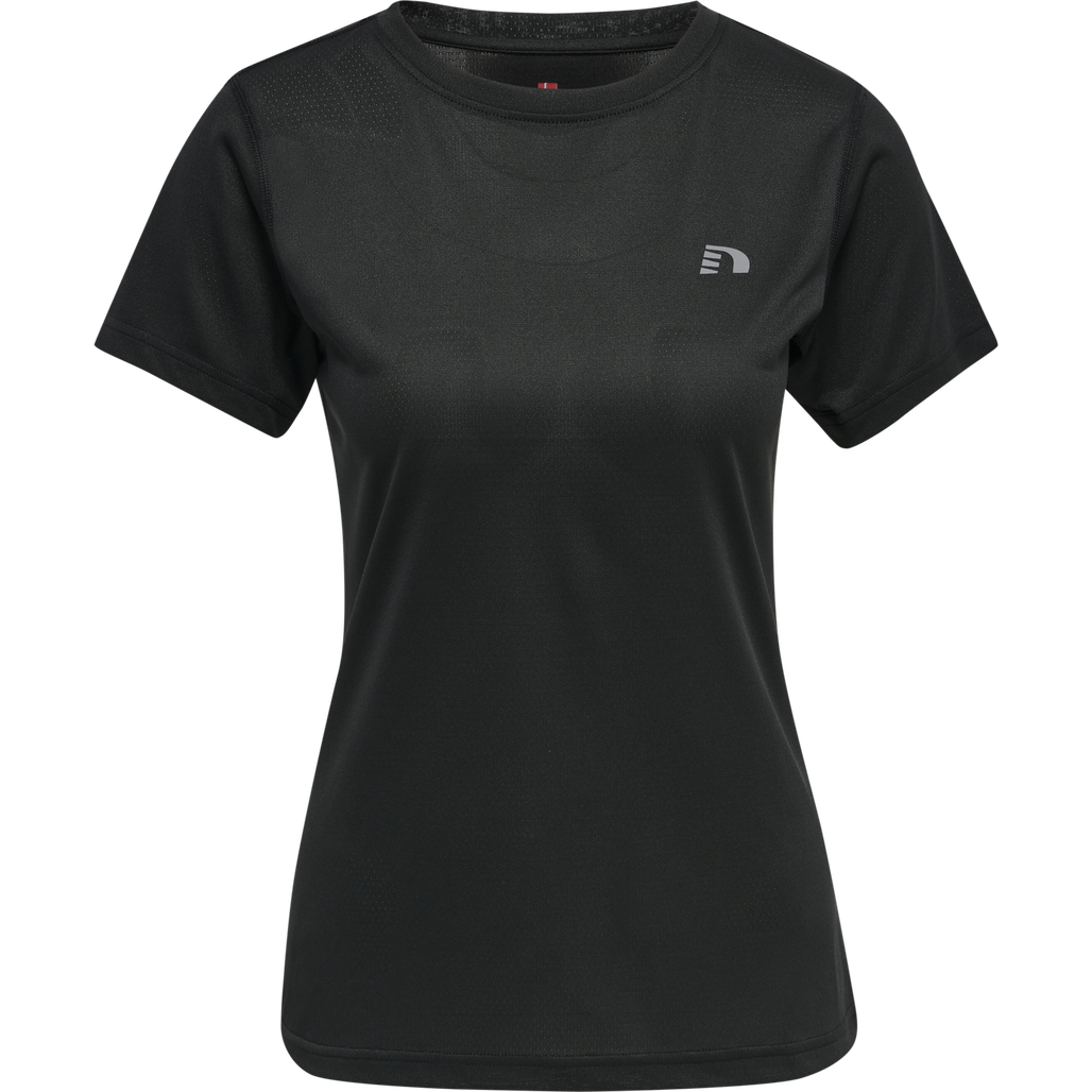 WOMEN STATEMENT T-SHIRT S/S, BLACK, packshot