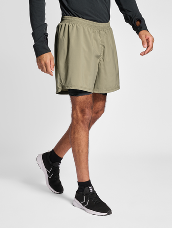 MEN 2-IN-1 RUNNING SHORTS, WINTER TWIG, model