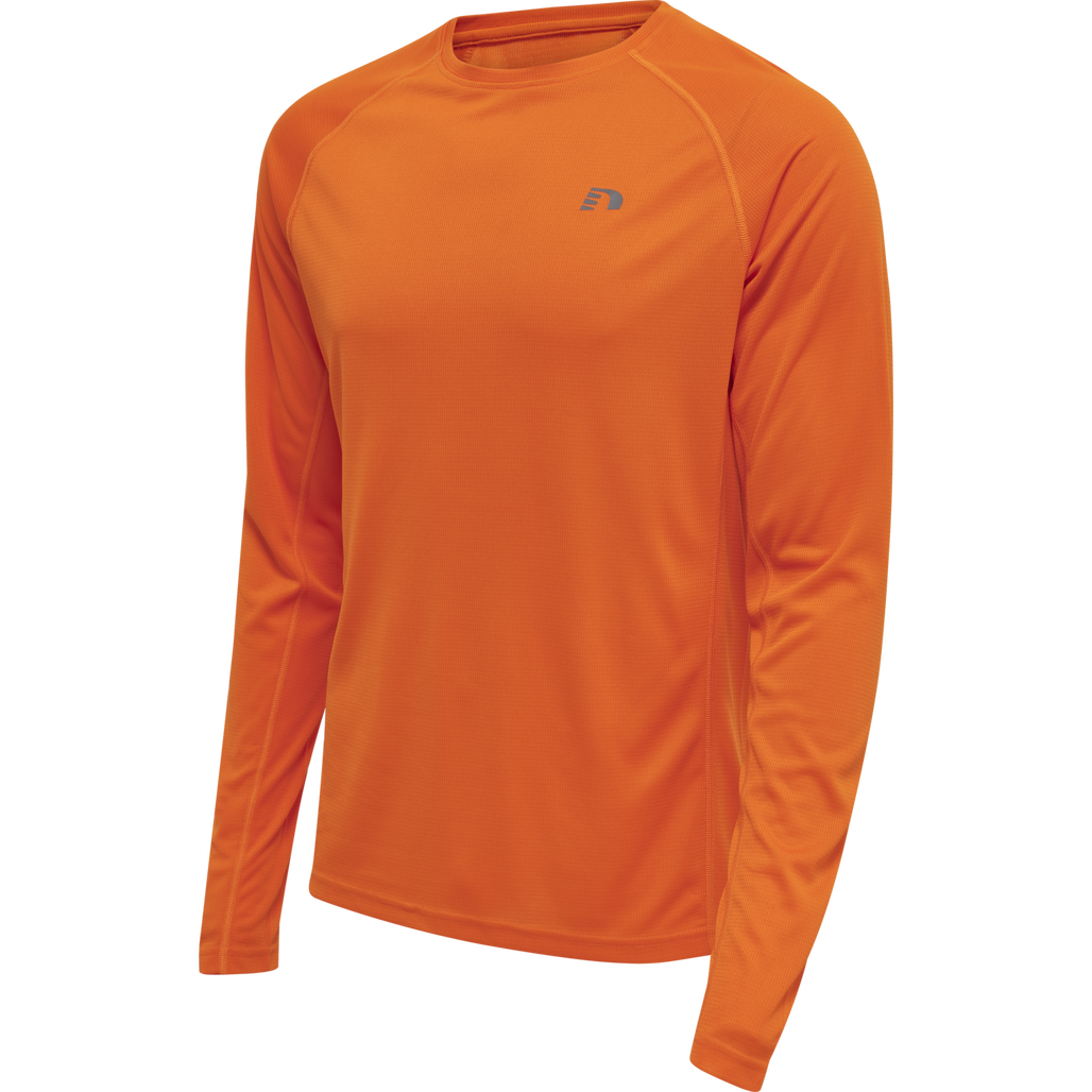 MEN CORE RUNNING T-SHIRT L/S, ORANGE TIGER, packshot