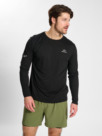 nwlMEMPHIS T-SHIRT L/S MEN, BLACK, model