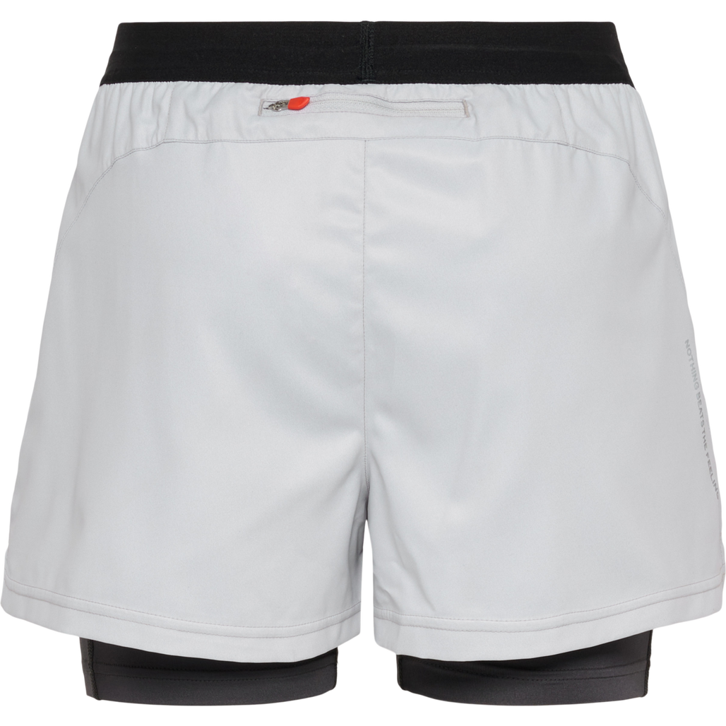 WOMEN 2-IN-1 RUNNING SHORTS, OYSTER MUSHROOM, packshot