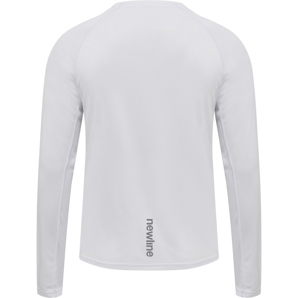 MEN CORE RUNNING T-SHIRT L/S, WHITE, packshot