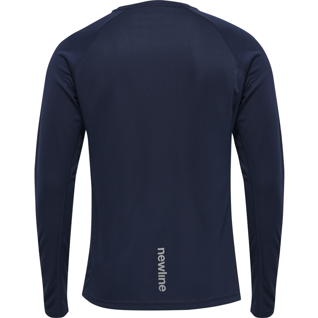 MEN CORE RUNNING T-SHIRT L/S, BLACK IRIS, packshot