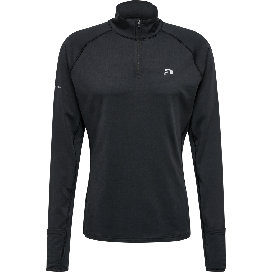 nwlLAKEWOOD 1/2 ZIP L/S MEN, BLACK, packshot