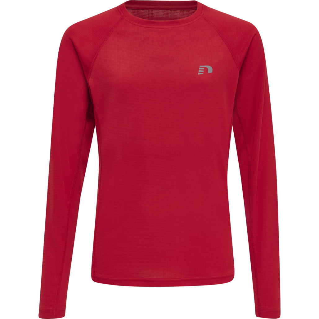 KIDS CORE RUNNING T-SHIRT L/S, TANGO RED, packshot