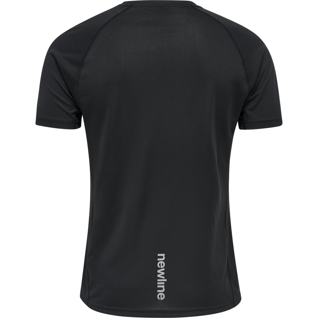 MEN CORE RUNNING T-SHIRT S/S, BLACK, packshot