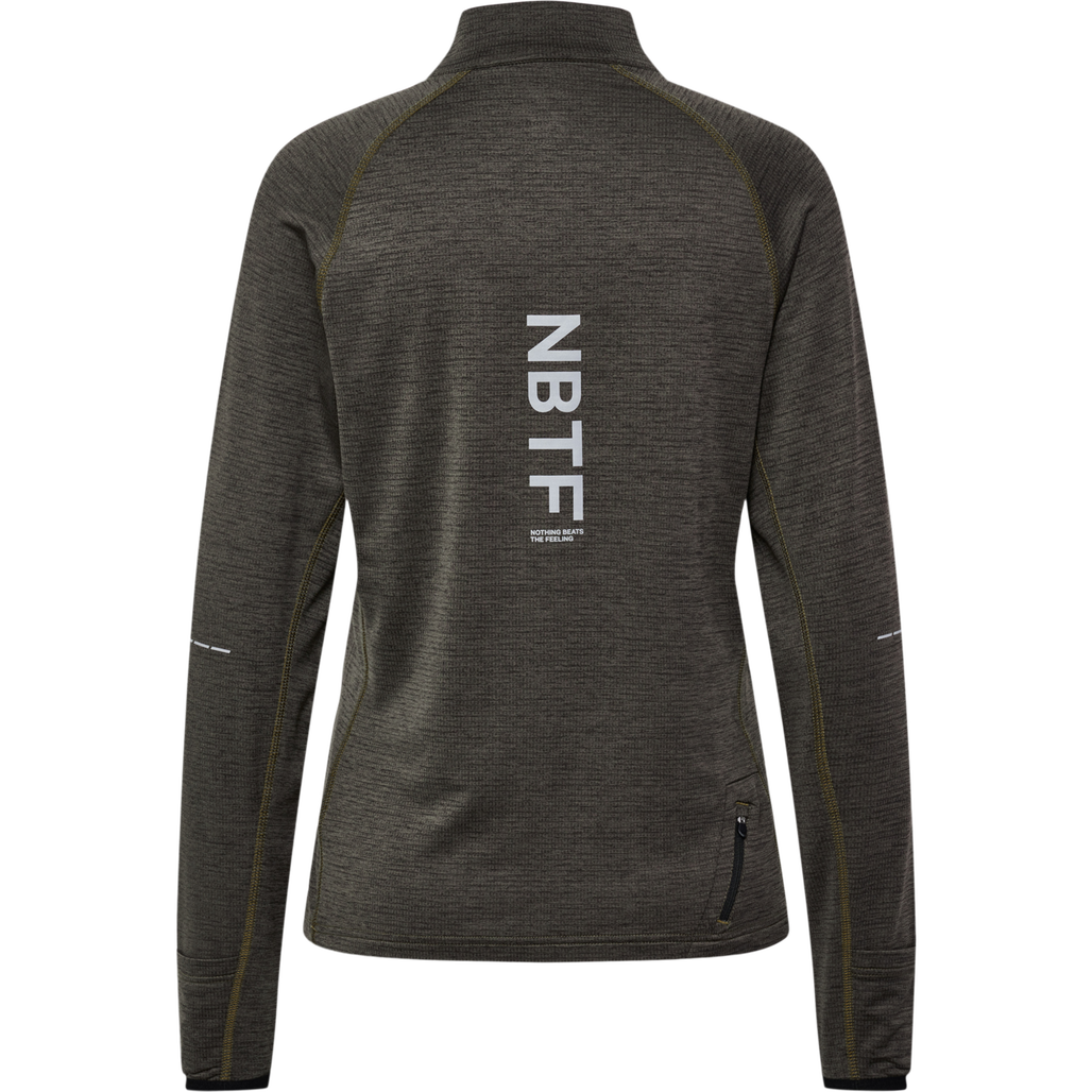 nwlPACE HALF ZIP WOMAN, BELUGA MELANGE, packshot