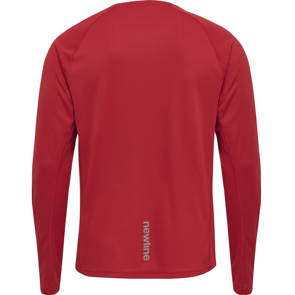 MEN CORE RUNNING T-SHIRT L/S, TANGO RED, packshot