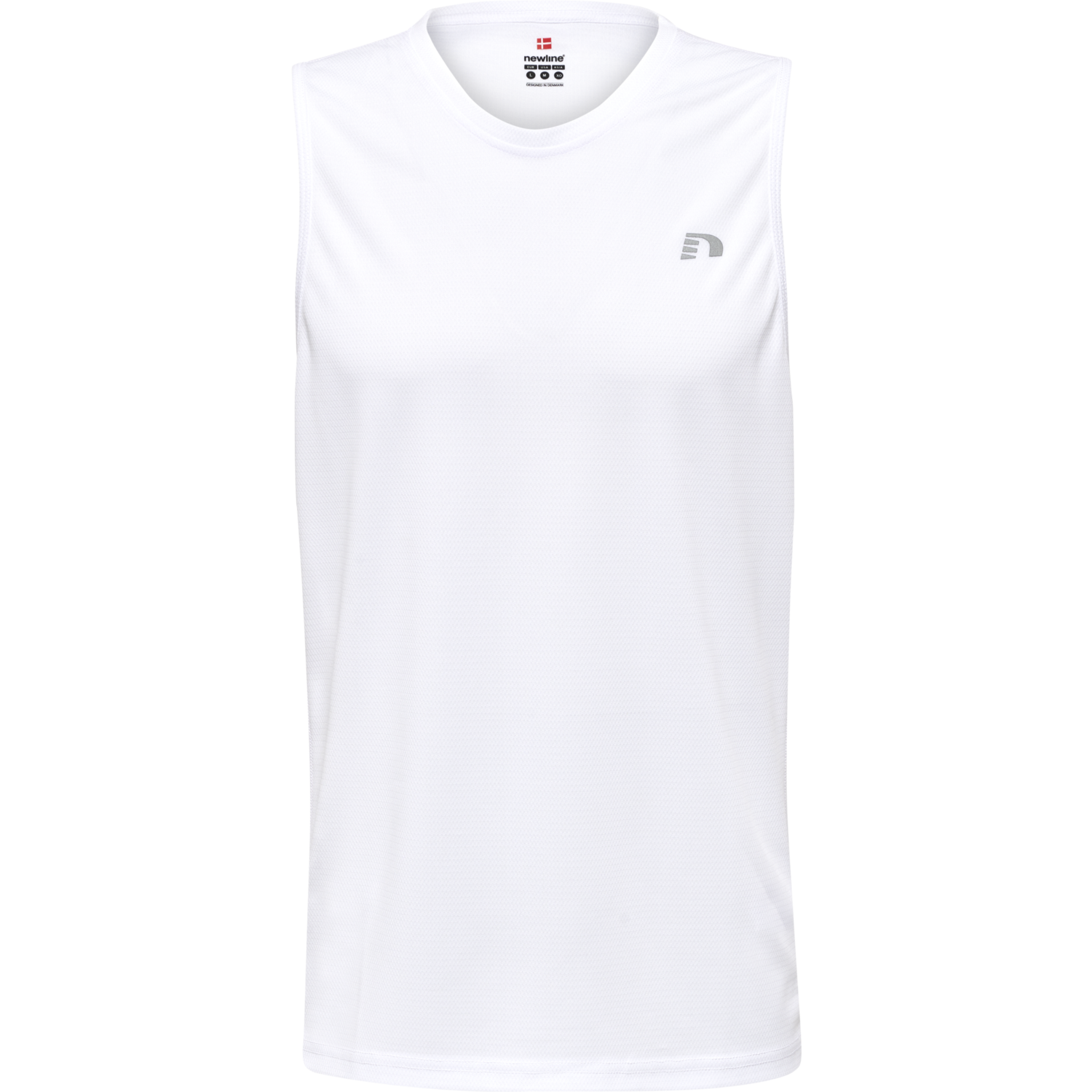 MEN CORE RUNNING SINGLET, WHITE, packshot